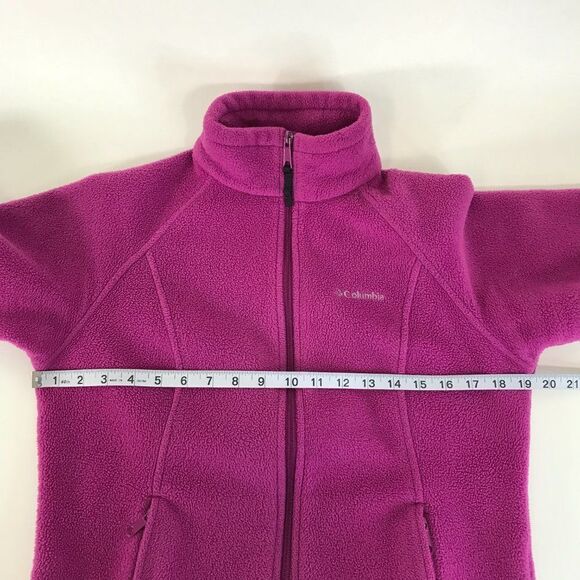 Columbia Full Zip Fleece Jacket Women's Size Medium Pockets Logo Mock Neck - Picture 11 of 14